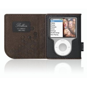 Leather Case (iPod nano) - Negro / Chocolate
